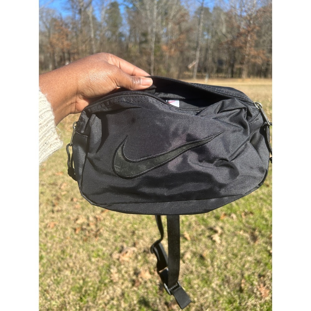 Nike Heritage vintage Fanny Pack Waist Bag Unisex OS Black‎ Swoosh S7-KAN